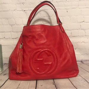 Gucci pebble calfskin large La Storia bag